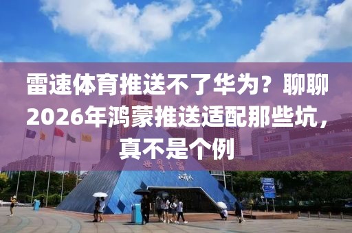 雷速体育推送不了华为？聊聊2026年鸿蒙推送适配那些坑，真不是个例