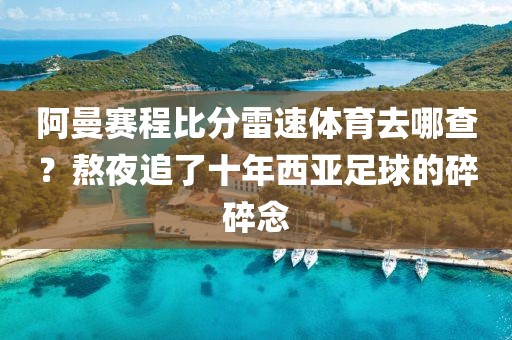 阿曼赛程比分雷速体育去哪查？熬夜追了十年西亚足球的碎碎念