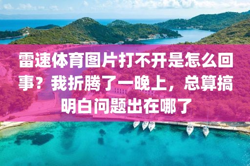 雷速体育图片打不开是怎么回事?我折腾了一晚上,总算搞明白问题出在哪了